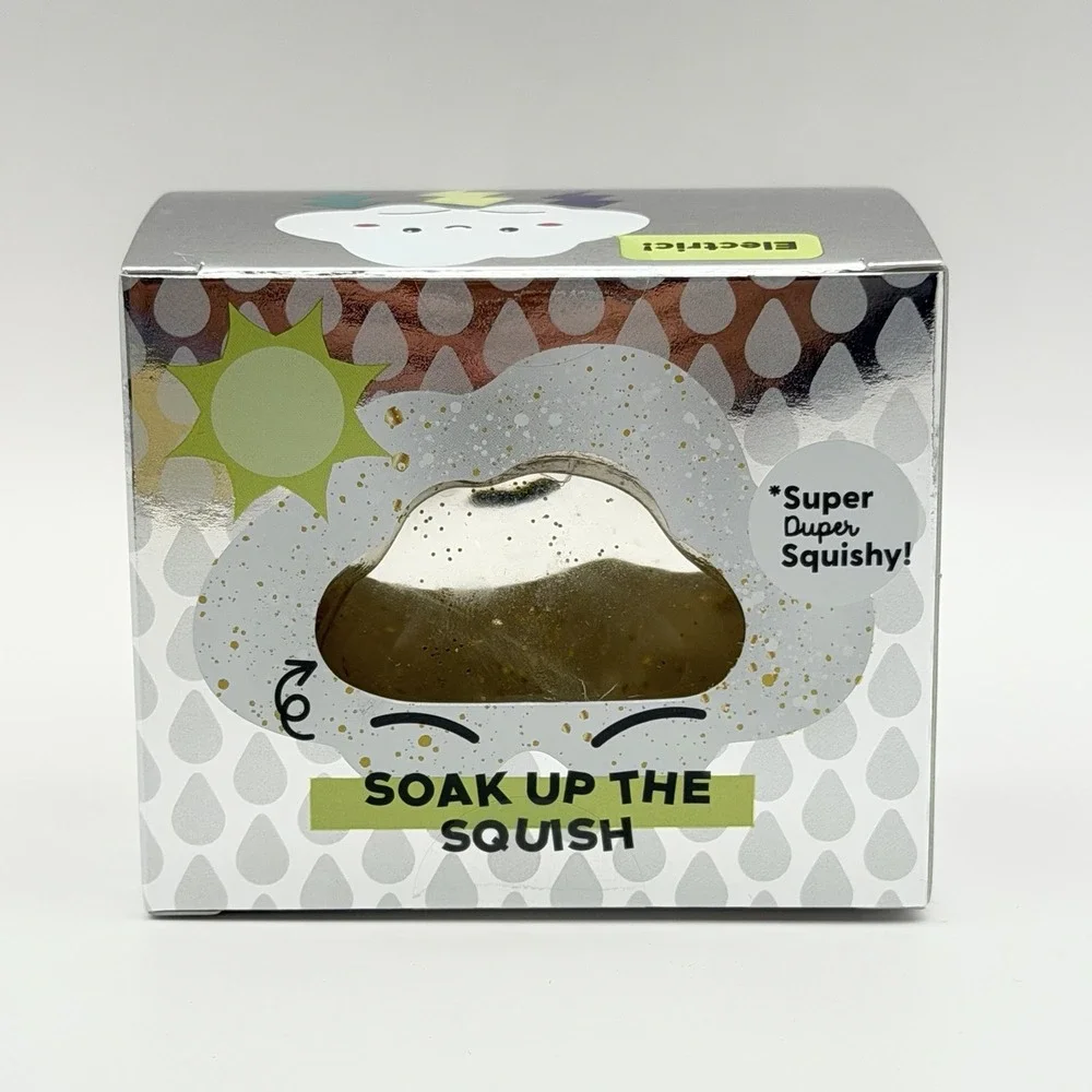J'adore Glitter Cloud Gold Super Duper Squishy Squeeze Toy GOLD New